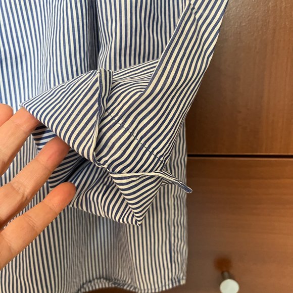 Zara Woman Top Pin-stripe Off the Shoulder 3/4 Sleeve Size S - Picture 3 of 6